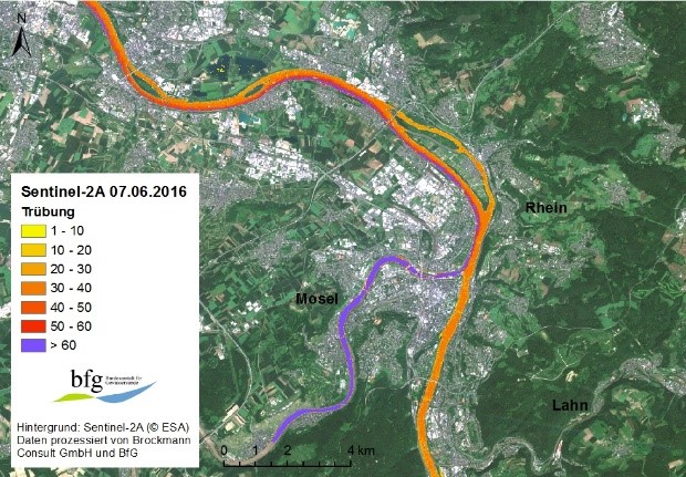 Ausschnitt aus einem Monitoring von Fließgewässern Ausschnitt aus einem Monitoring von Fließgewässern