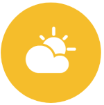 Icon zum Thema "Wetter und Klima": Eine Sonne, die teilweise von einer Wolke bedeckt wird. Icon zum Thema "Wetter und Klima": Eine Sonne, die teilweise von einer Wolke bedeckt wird.