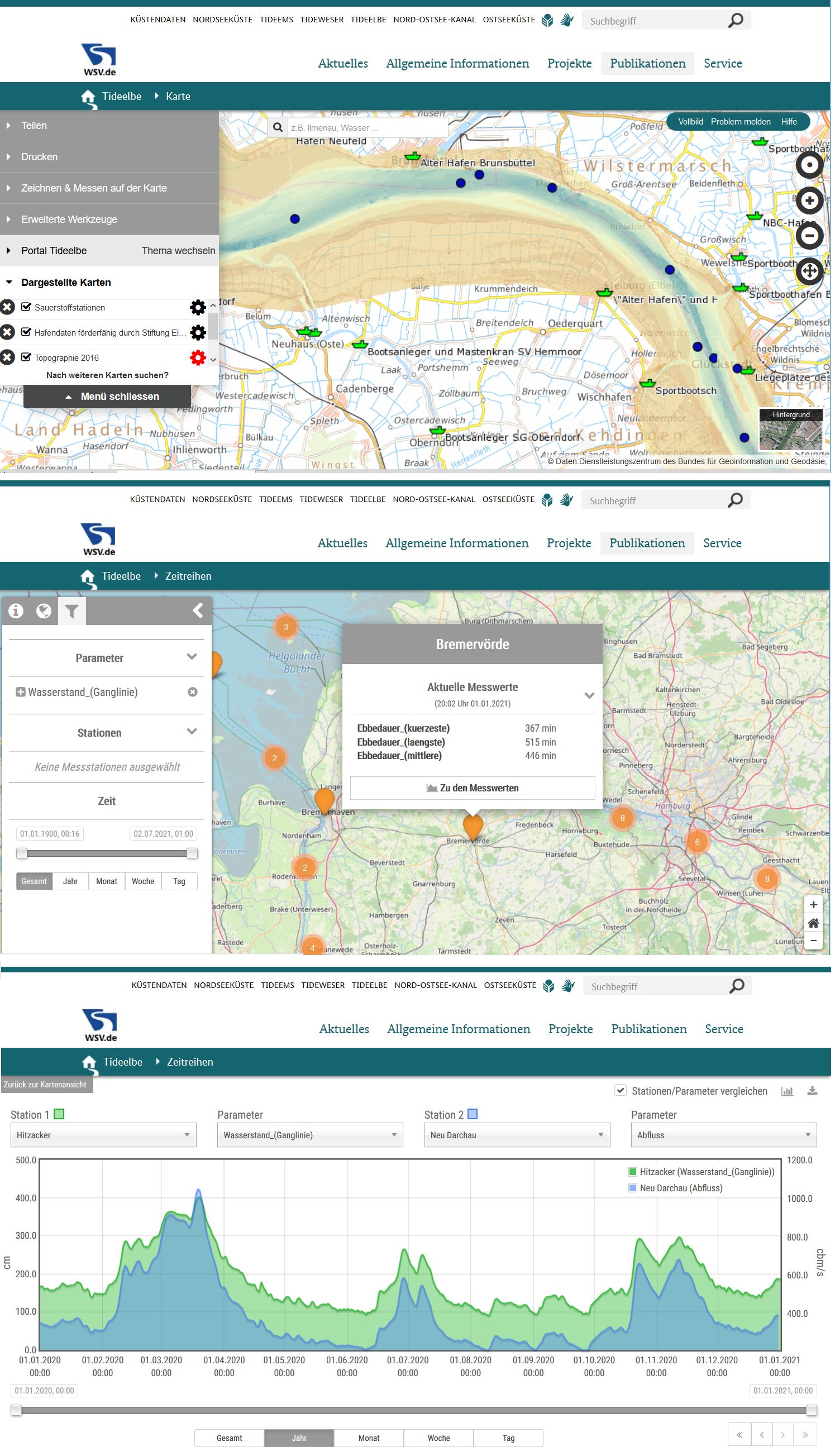 Ausschnitt aus dem Zentralen Datenmanagement der Wasserstraßen- und Schifffahrtsverwaltung (ZDM) Ausschnitt aus dem Zentralen Datenmanagement der Wasserstraßen- und Schifffahrtsverwaltung (ZDM)