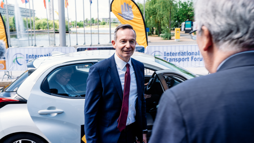 Bundesminister Dr. Volker Wissing beim Weltverkehrsforum 2022 Bundesminister Dr. Volker Wissing beim Weltverkehrsforum 2022