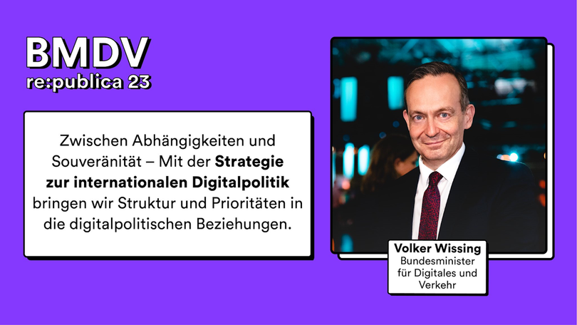 Das BMDV auf der republica vom 5.6. bis zum 7.6.2023. Das BMDV auf der republica vom 5.6. bis zum 7.6.2023.