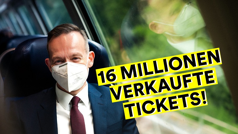 16 Millionen verkaufte 9 Euro Tickets