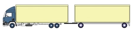 Lastkraftwagen mit einem Anhänger bis zu einer Gesamtlänge von 24,00 Metern Lastkraftwagen mit einem Anhänger bis zu einer Gesamtlänge von 24,00 Metern