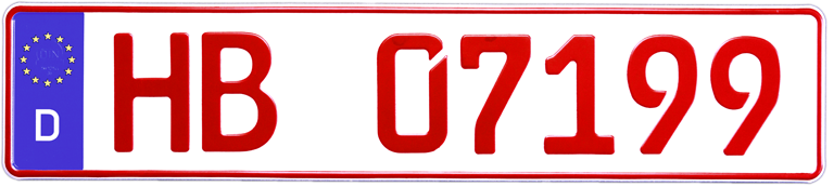 Piktogramm Rotes Oldtimerkennzeichen Piktogramm Rotes Oldtimerkennzeichen