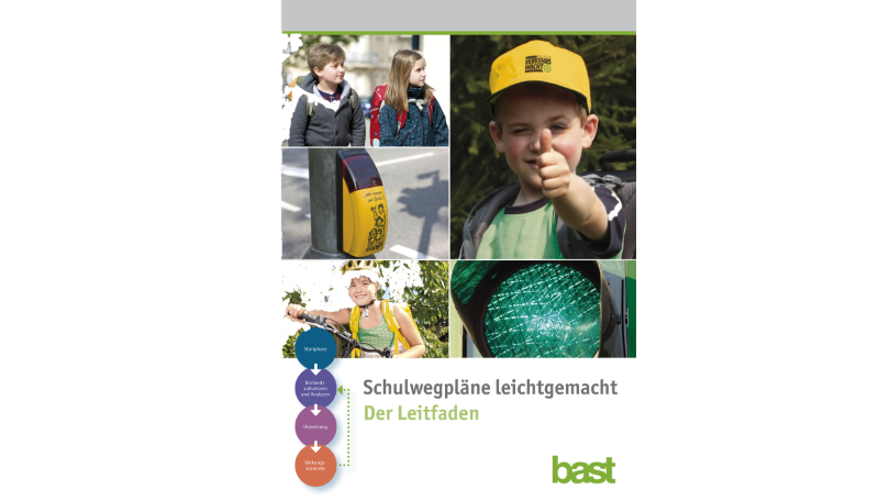 Collage der Bundesanstalt für Straßenwesen: Schulwegpläne leichtgemacht Collage der Bundesanstalt für Straßenwesen: Schulwegpläne leichtgemacht