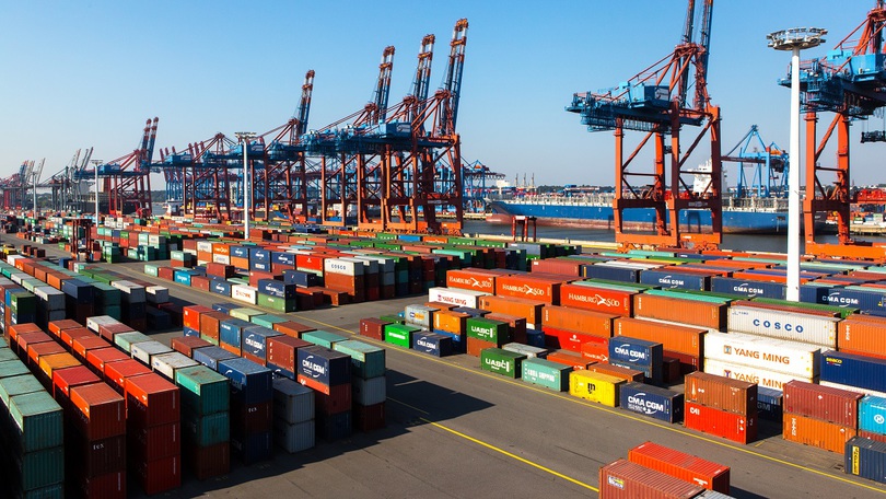 Container-Terminal am Hamburger Hafen Container-Terminal am Hamburger Hafen
